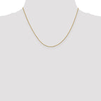 18K 18 inch .9mm Box with Lobster Clasp Chain