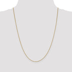 18K 24 inch .9mm Box with Lobster Clasp Chain
