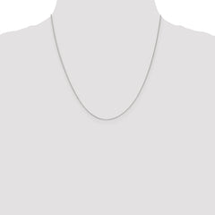 18K White Gold 20 inch .5mm Box with Spring Ring Clasp Chain