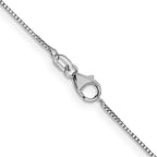 18K White Gold 18 inch .7mm Box with Lobster Clasp Chain
