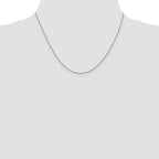 18K White Gold 18 inch .7mm Box with Lobster Clasp Chain
