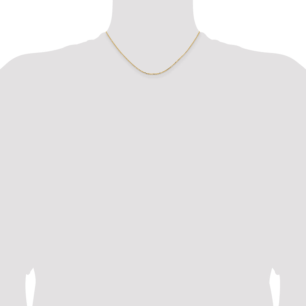 18K 1.5mm D/C Cable Chain