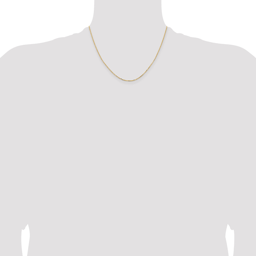 18K 1.5mm D/C Cable Chain
