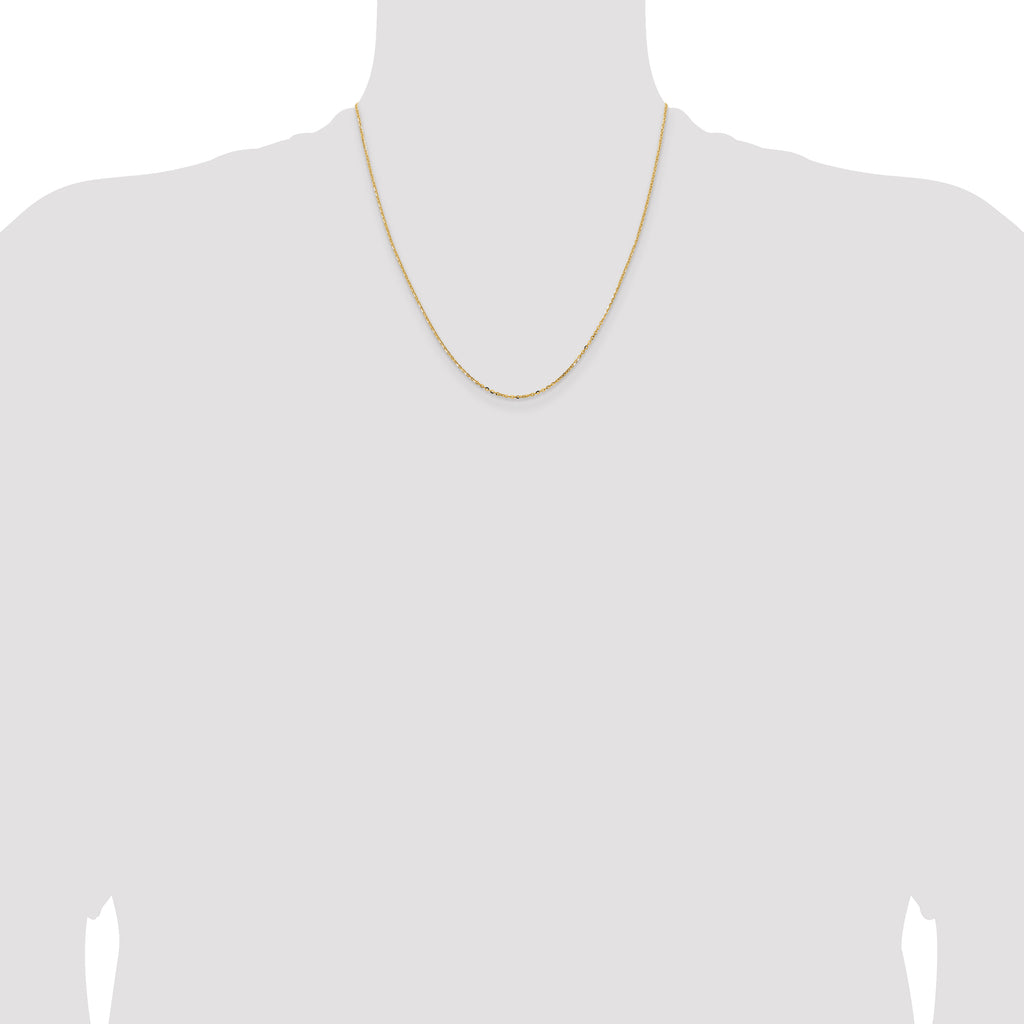 18K 1.5mm D/C Cable Chain