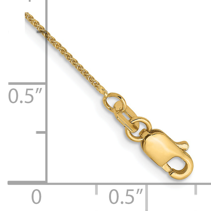 14K .8mm Spiga Chain Anklet Secondary image