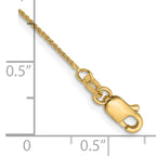 14K .8mm Spiga Chain Anklet