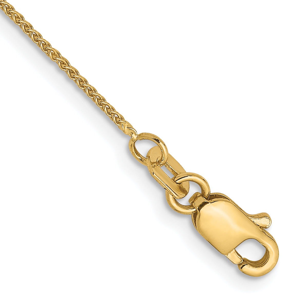 14K .8mm Spiga Chain Anklet