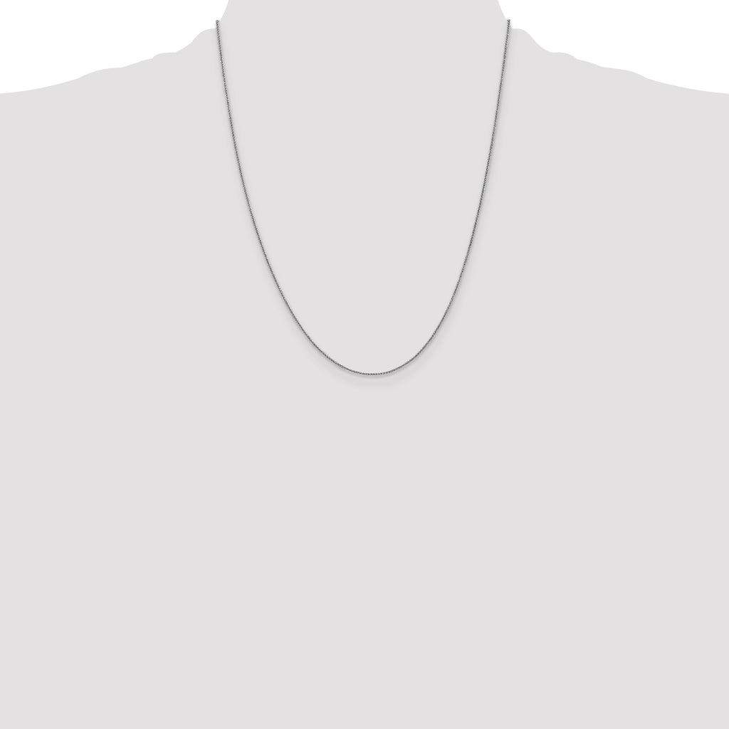 14K White Gold .8mm Spiga Chain