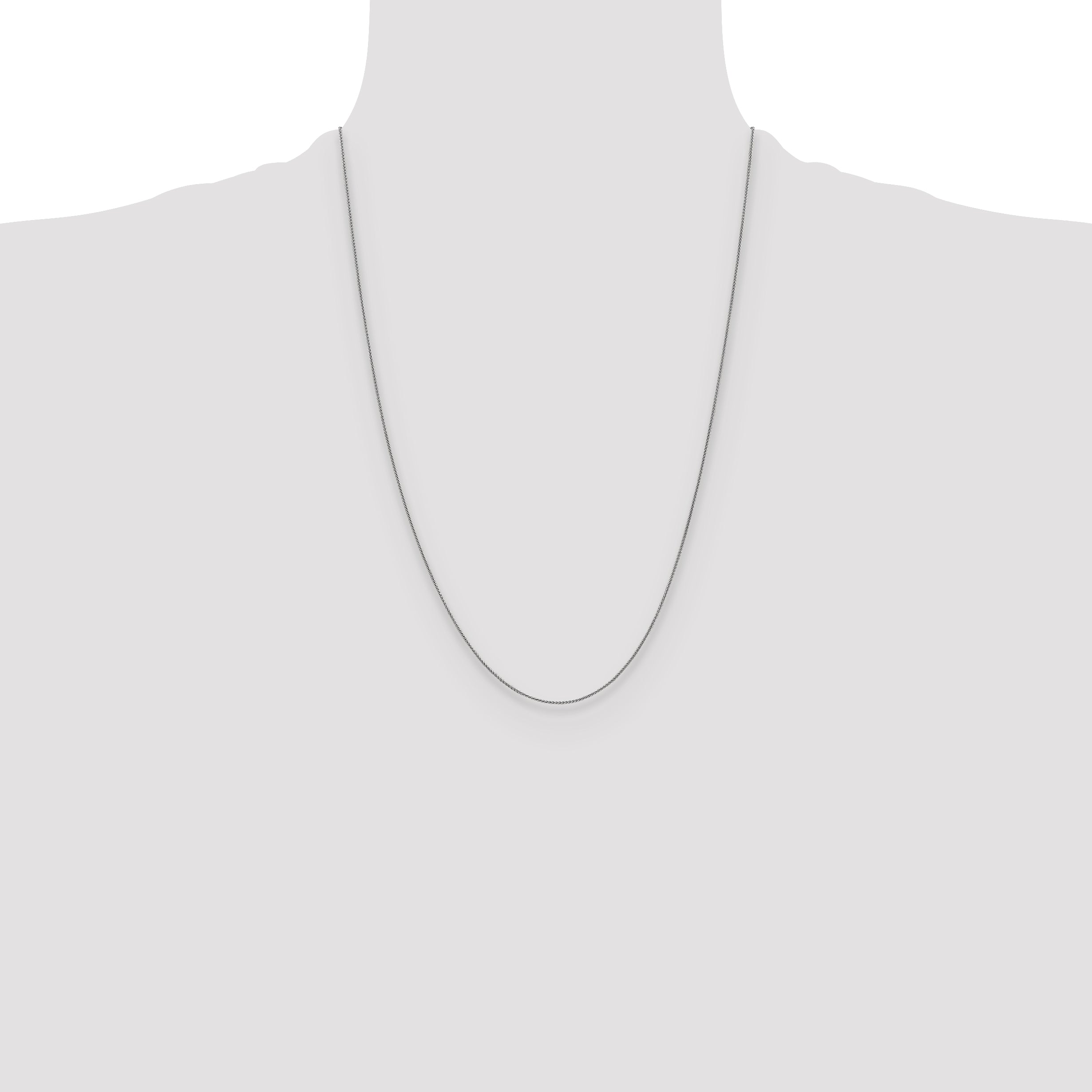 14K White Gold .8mm Spiga Chain