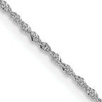 14 Karat White Gold .8mm Sparkle Singapore Chain | Sophia Jewelers