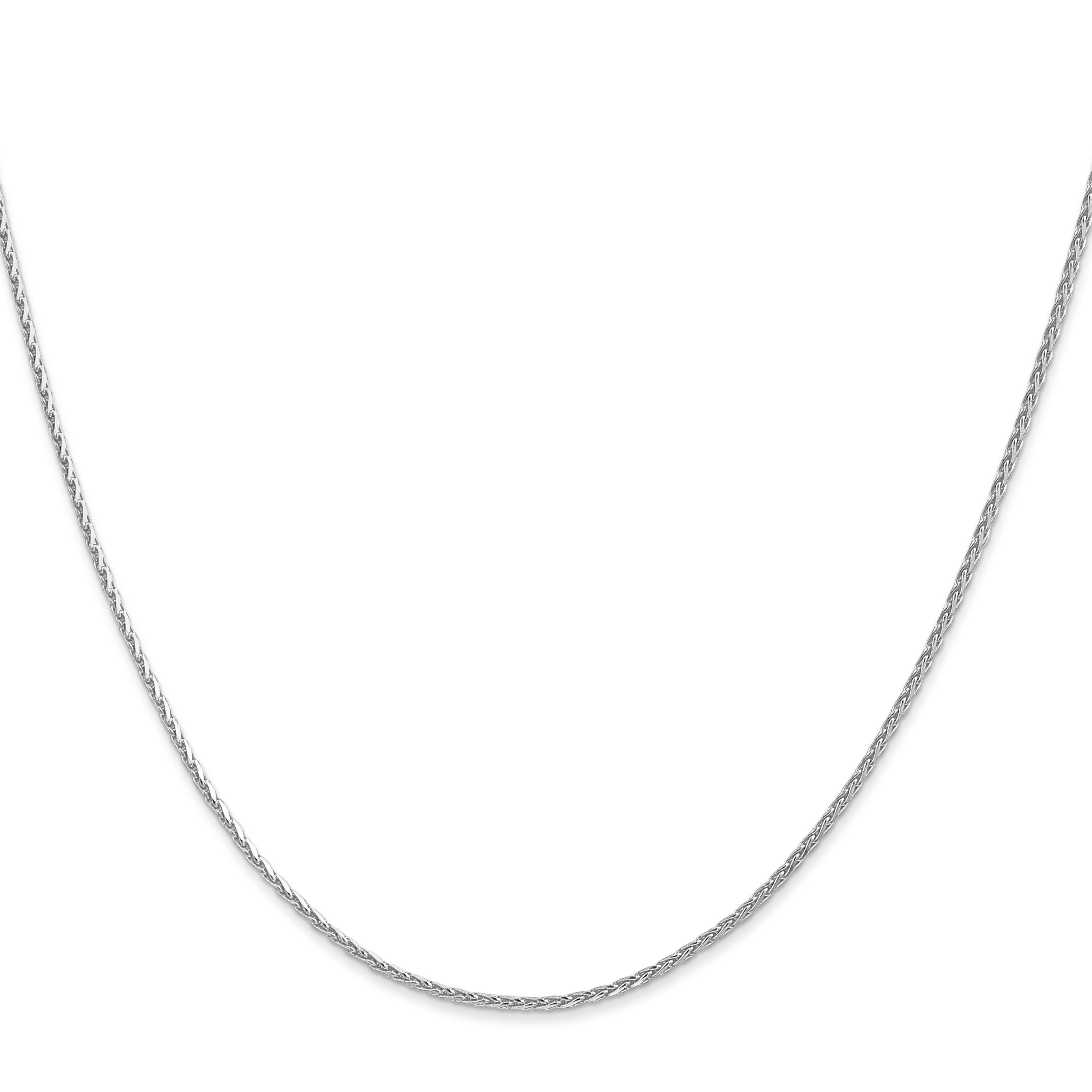 Diamond-Cut Wheat Chain Necklace in 14K White Gold, 1.3mm Secondary image