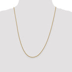 14K 1mm D/C Quadra Wheat Chain