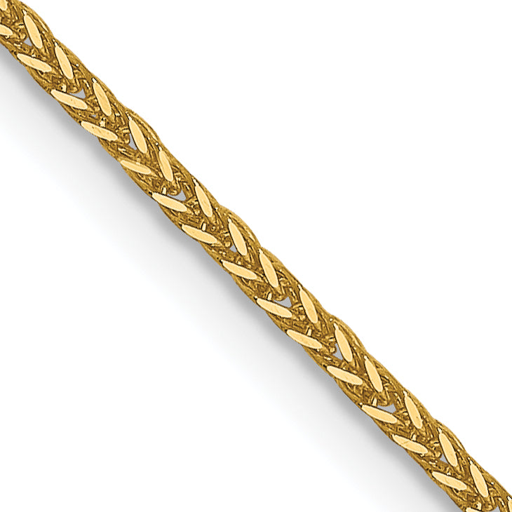 14K 1mm D/C Quadra Wheat Chain