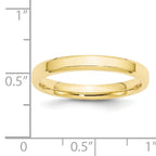 10 Karat Yellow Gold 3mm Beveled Edge Comfort Fit Wedding Band - View 4