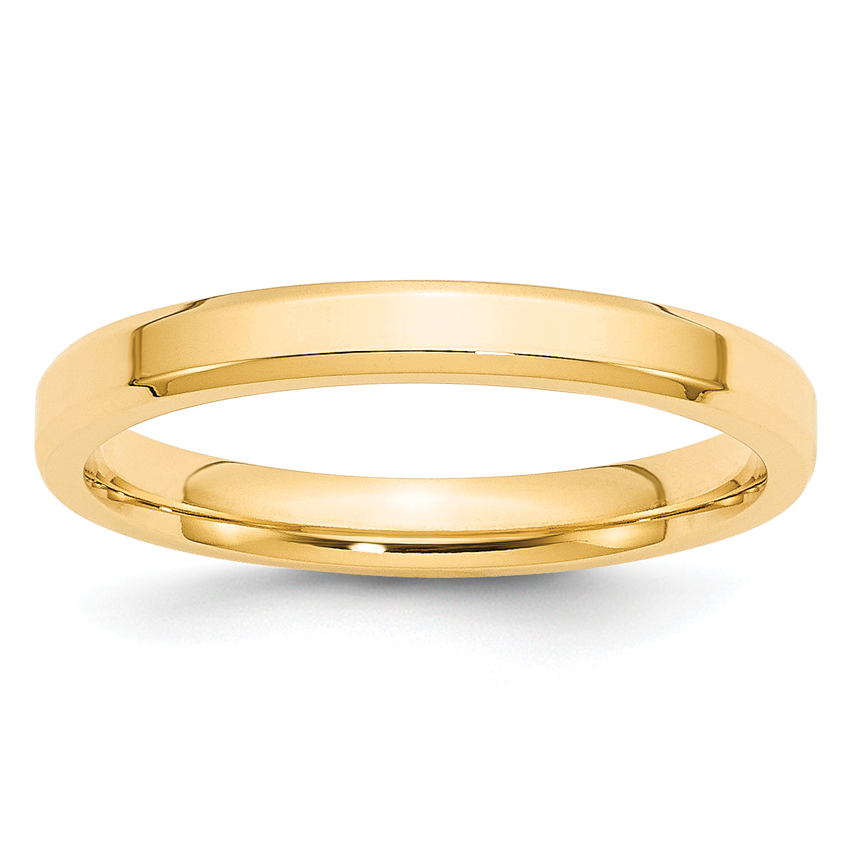 10 Karat Yellow Gold 3mm Beveled Edge Comfort Fit Wedding Band | Sophia Jewelers Main image