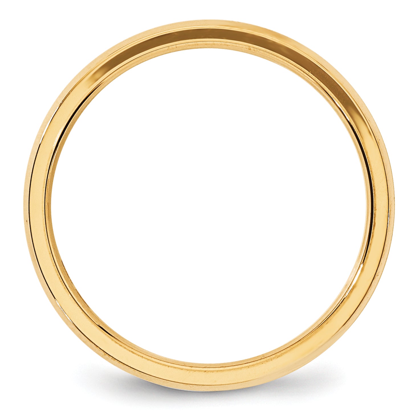 10 Karat Yellow Gold 4mm Beveled Edge Comfort Fit Wedding Band - View 2 Main image