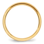 10 Karat Yellow Gold 4mm Beveled Edge Comfort Fit Wedding Band - View 2