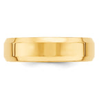 10 Karat Yellow Gold 6mm Beveled Edge Comfort Fit Wedding Band - View 3