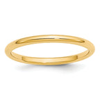 10 Karat Yellow Gold 2mm Standard Weight Comfort Fit Wedding Band | Sophia Jewelers