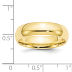 6.0mm 10K Yellow Gold Comfort Fit Wedding Band - Sophia Jewelers