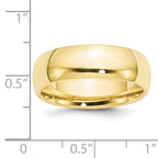 7.0mm 10K Yellow Gold Comfort Fit Wedding Band - Sophia Jewelers