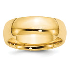 7.0mm 10K Yellow Gold Comfort Fit Wedding Band - Sophia Jewelers