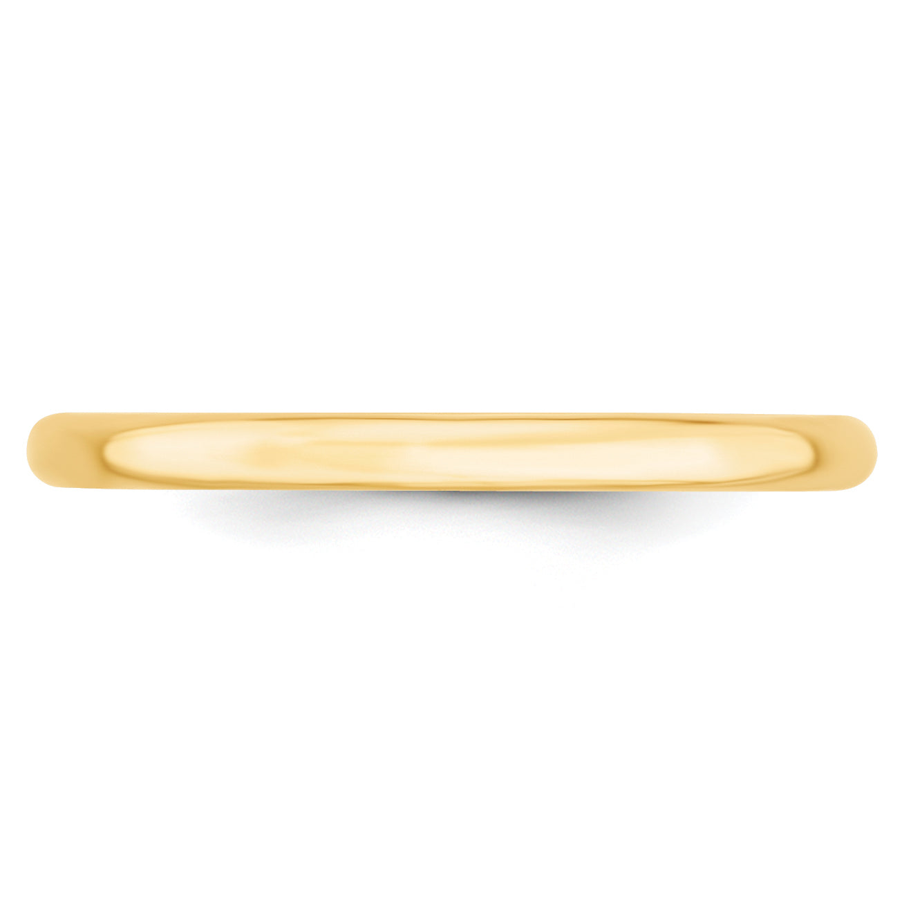 2.0mm Lightweight 10K Yellow Gold Comfort Fit Wedding Band Secondary image