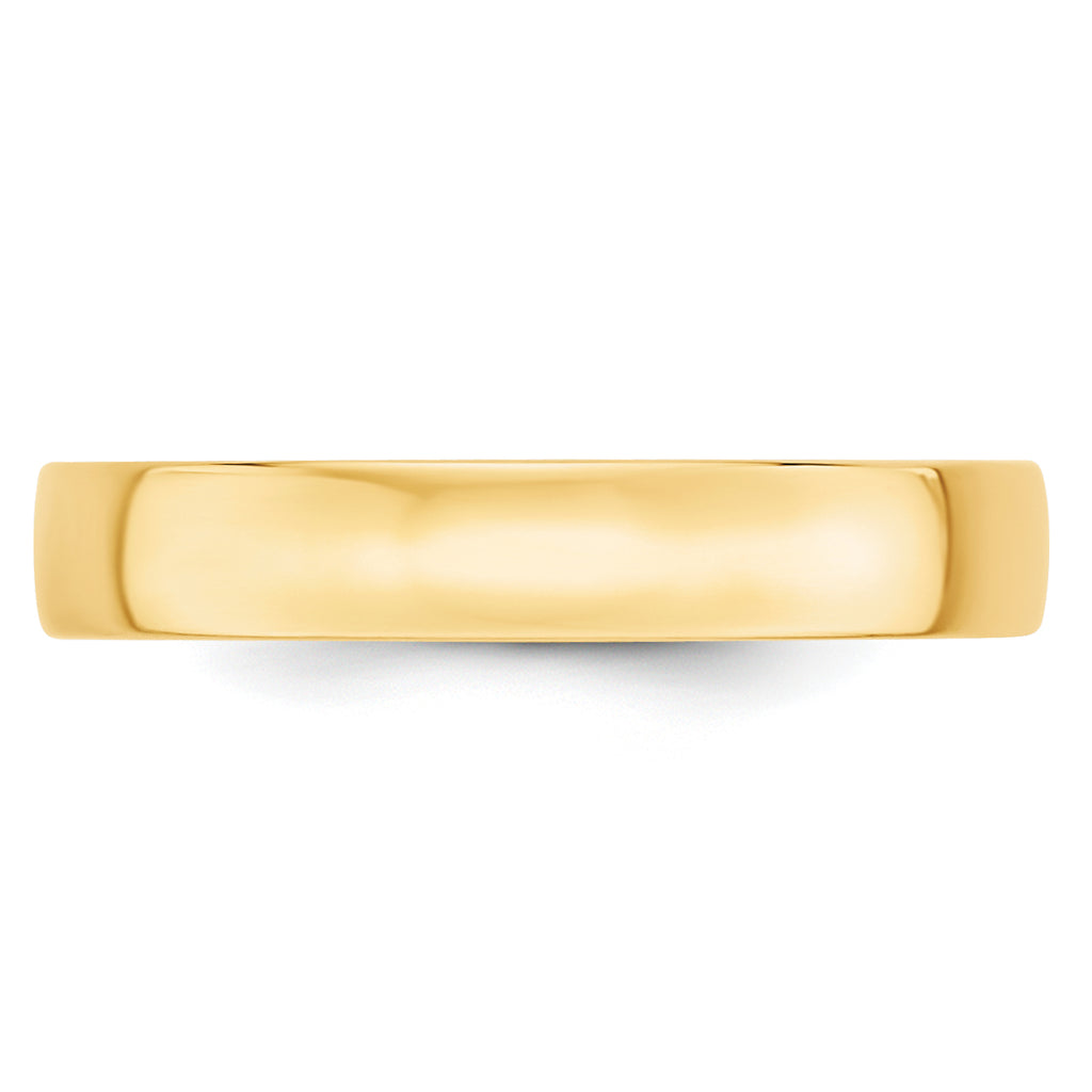 10k Yellow Gold 4mm Lightweight Comfort Fit Wedding Band Size 14