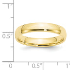 10k Yellow Gold 4mm Lightweight Comfort Fit Wedding Band Size 14