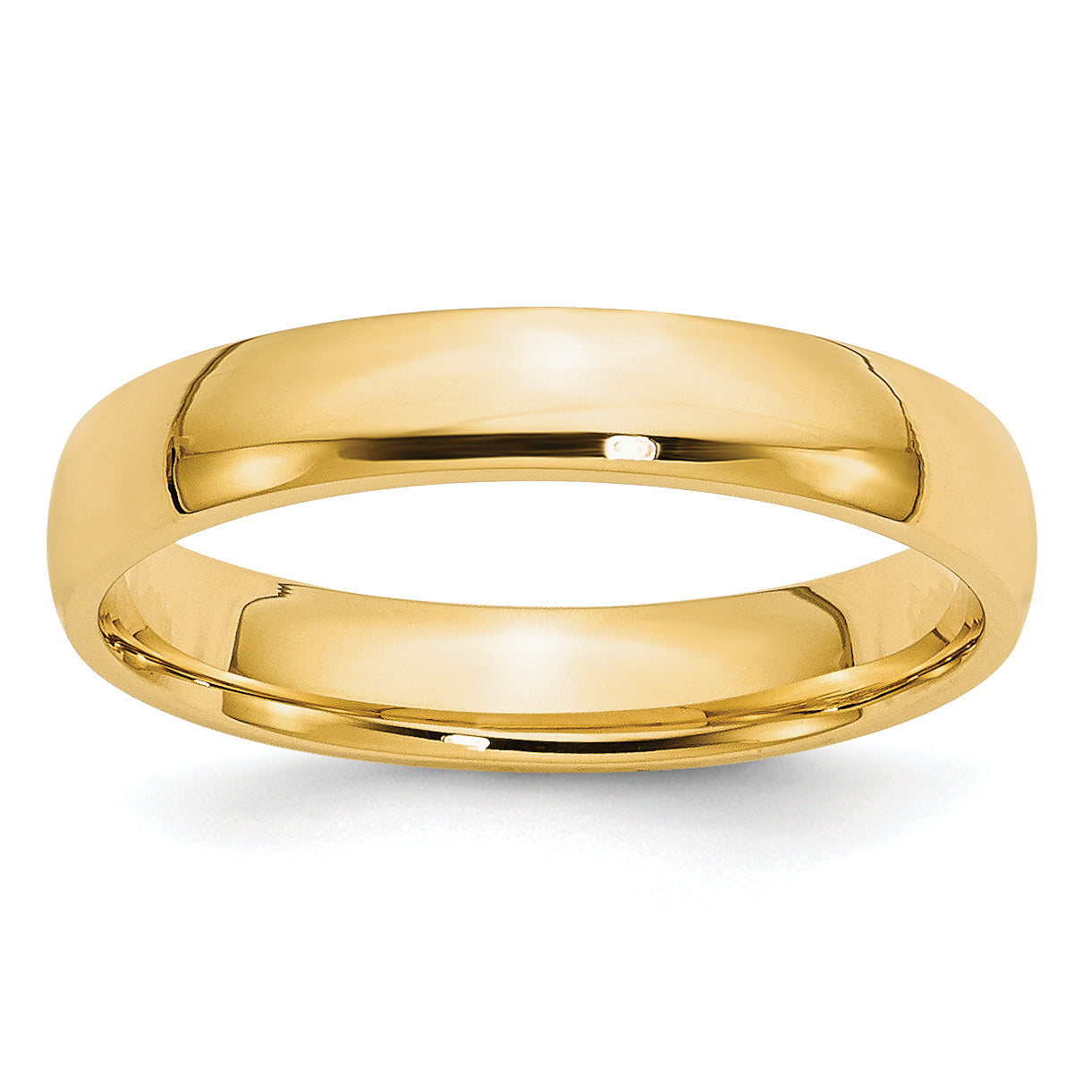10k Yellow Gold 4mm Lightweight Comfort Fit Wedding Band Size 14 Main image