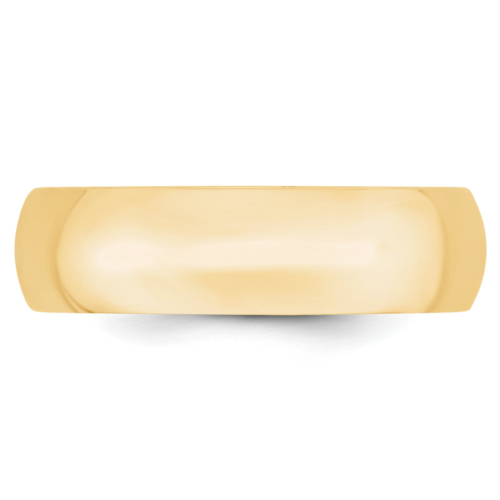 6.0mm 10K Yellow Gold Comfort Fit Wedding Band - Sophia Jewelers