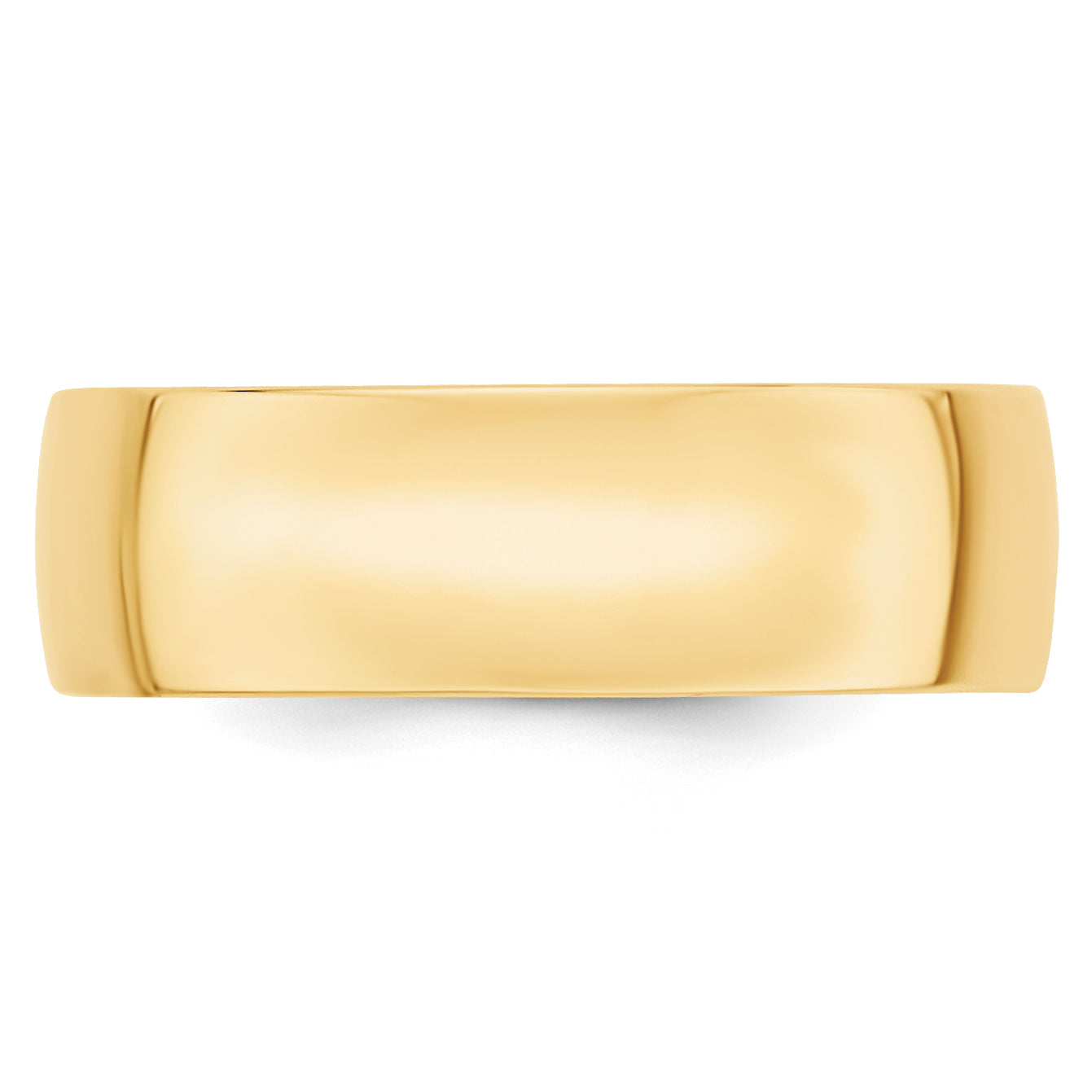 10k Yellow Gold 7mm Lightweight Comfort Fit Wedding Band Size 4 Secondary image