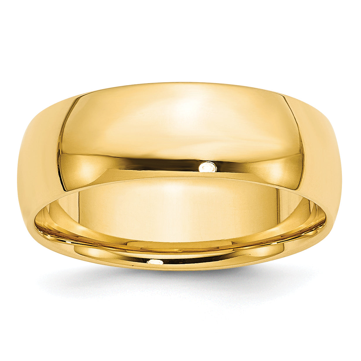 10k Yellow Gold 7mm Lightweight Comfort Fit Wedding Band Size 14 Main image