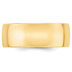 8.0mm 10K Yellow Gold Comfort Fit Wedding Band - Sophia Jewelers