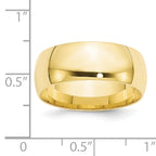 8.0mm 10K Yellow Gold Comfort Fit Wedding Band - Sophia Jewelers