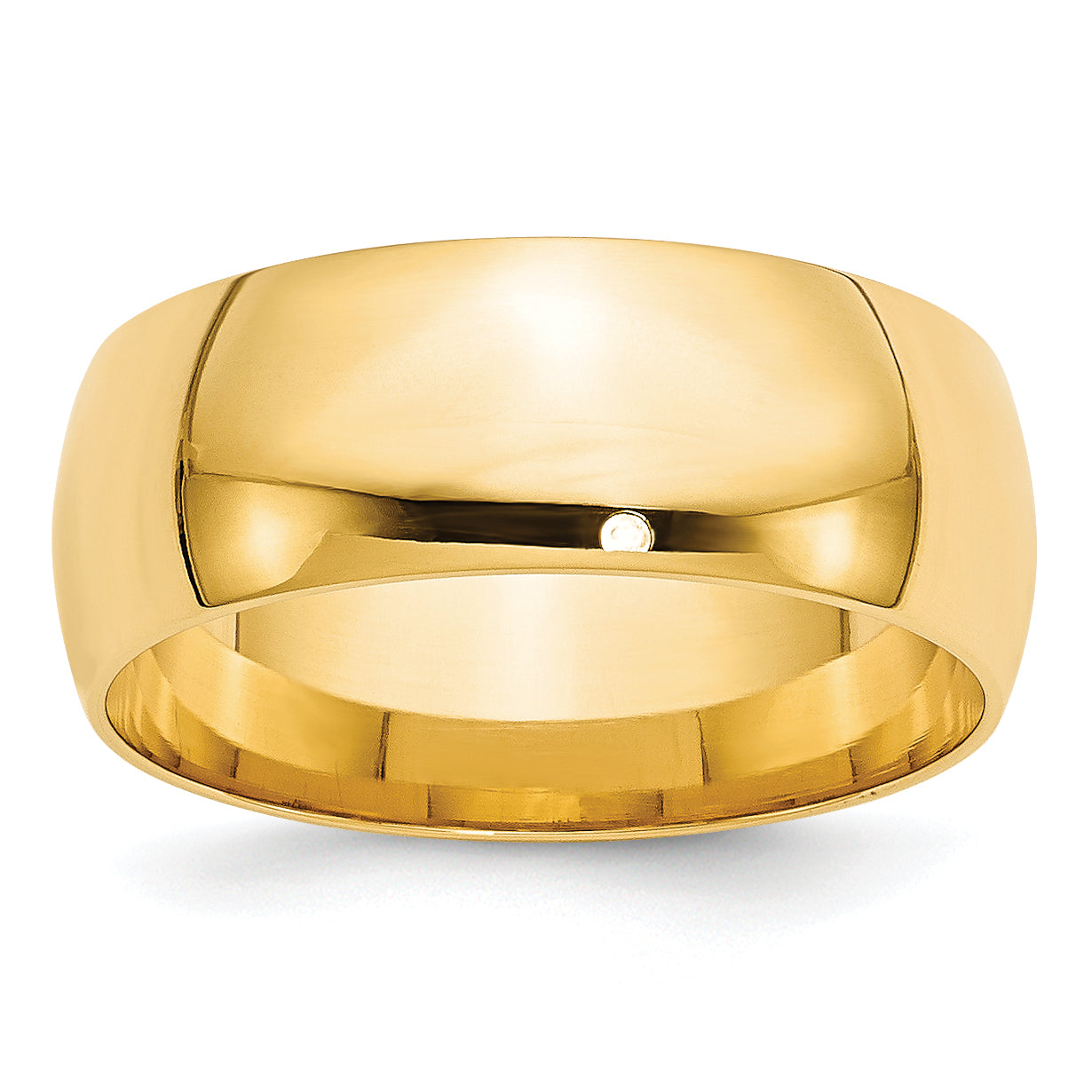 8.0mm 10K Yellow Gold Comfort Fit Wedding Band - Sophia Jewelers