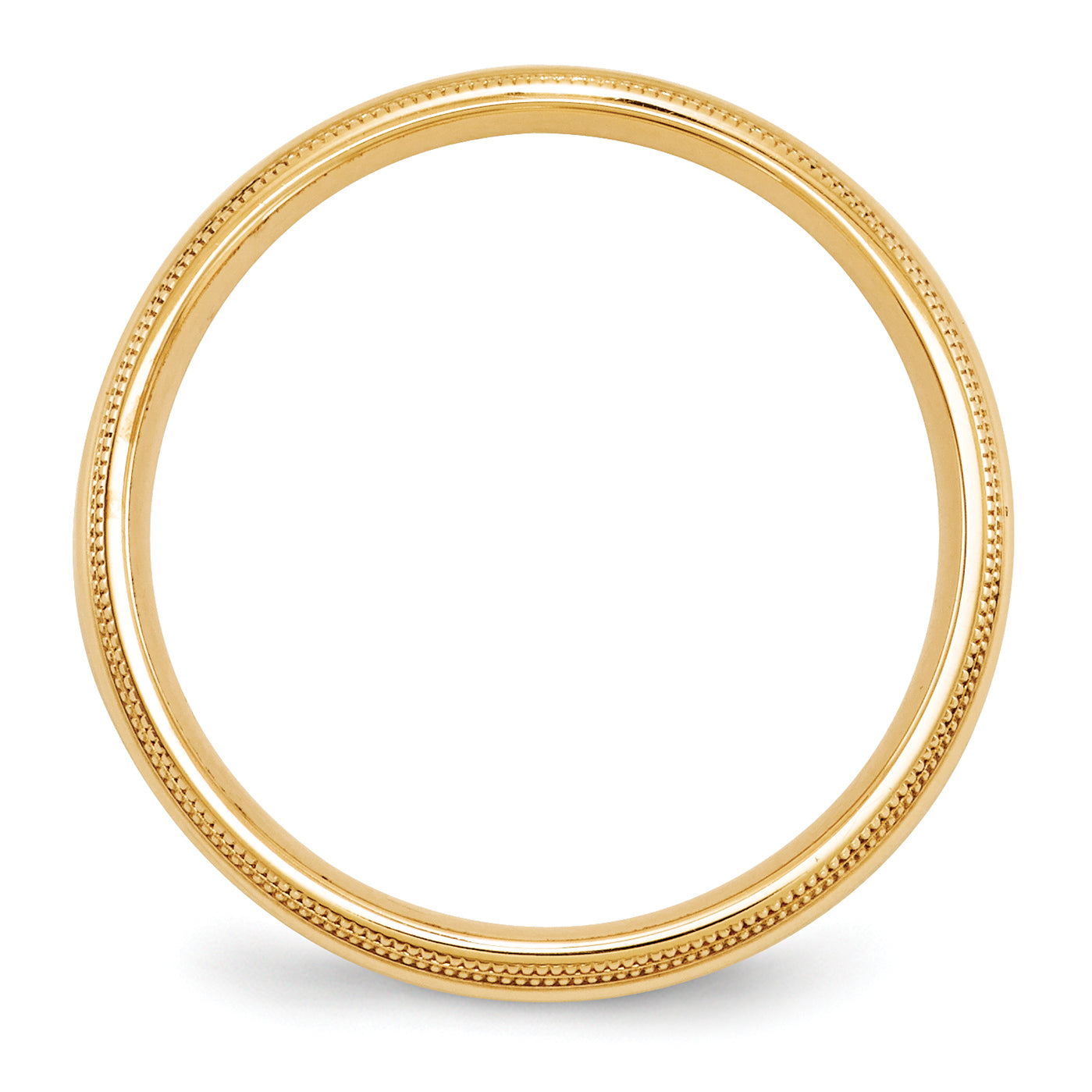 10k Yellow Gold 5mm Double Milgrain Comfort Fit Wedding Band Size 4 Secondary image