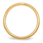 10k Yellow Gold 5mm Double Milgrain Comfort Fit Wedding Band Size 14