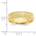 6.0mm 10K Yellow Gold Comfort Fit Wedding Band - Sophia Jewelers