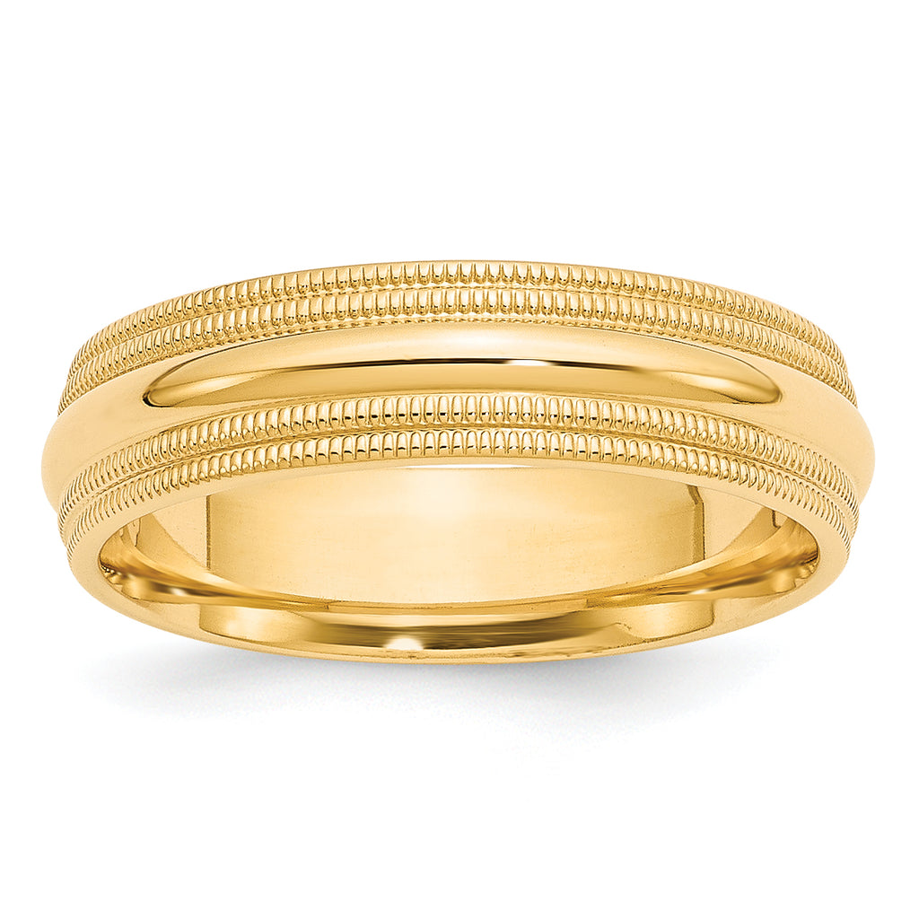 6.0mm 10K Yellow Gold Comfort Fit Wedding Band - Sophia Jewelers