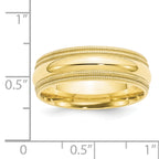 7.0mm 10K Yellow Gold Comfort Fit Wedding Band - Sophia Jewelers