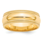 8.0mm 10K Yellow Gold Comfort Fit Wedding Band - Sophia Jewelers