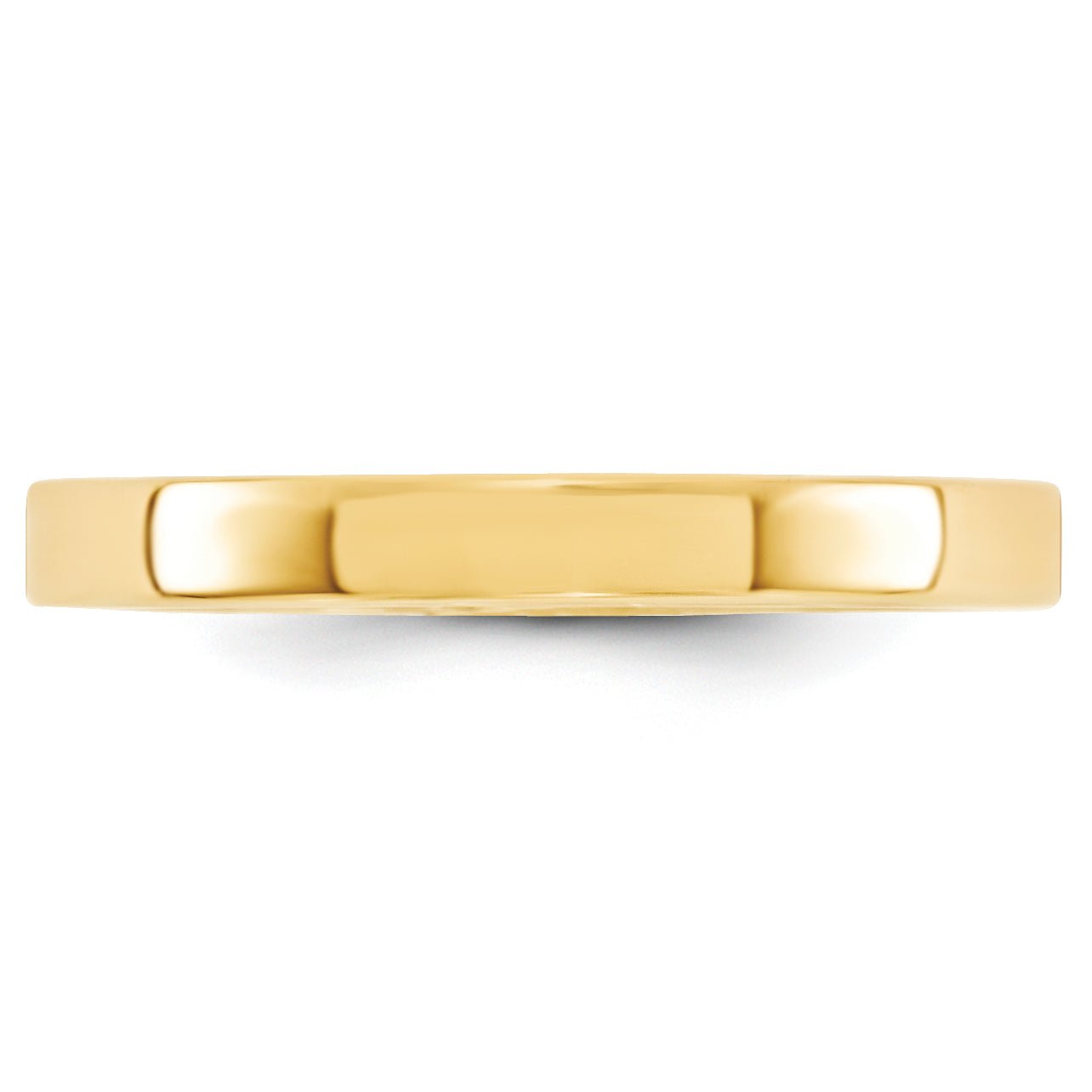 3.0mm 10K Yellow Gold Standard Flat Comfort Fit Wedding Band Secondary image
