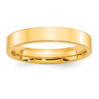 4.0mm 10K Yellow Gold Standard Flat Comfort Fit Wedding Band - Sophia Jewelers