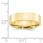 6.0mm 10K Yellow Gold Standard Flat Comfort Fit Wedding Band - Sophia Jewelers