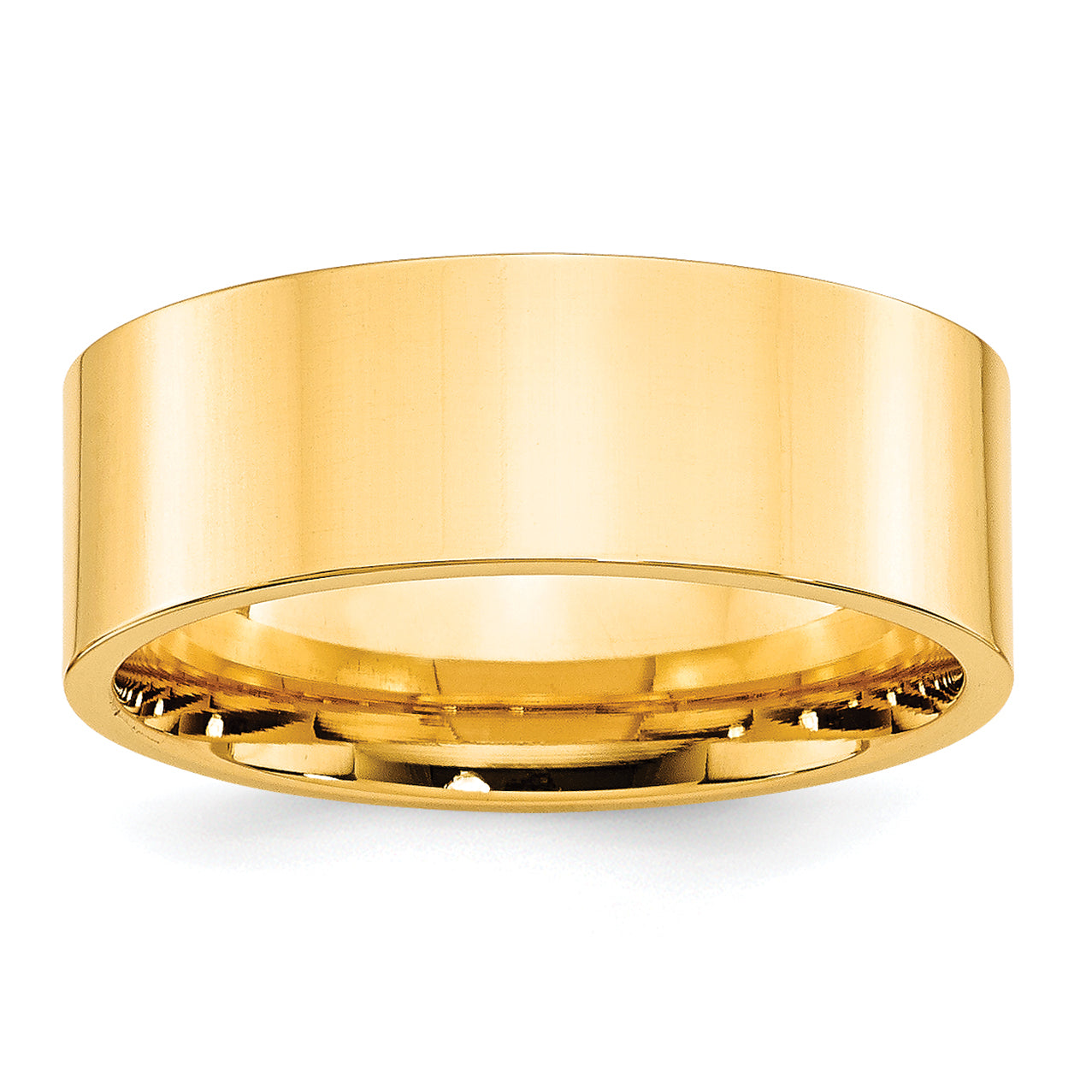 10k Yellow Gold 8mm Standard Weight Flat Comfort Fit Wedding Band Size 14 Main image