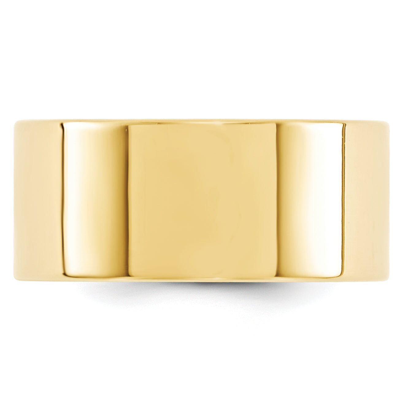 10k Yellow Gold 10mm Standard Weight Flat Comfort Fit Wedding Band Size 4 Secondary image
