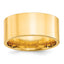 10k Yellow Gold 10mm Standard Weight Flat Comfort Fit Wedding Band Size 14