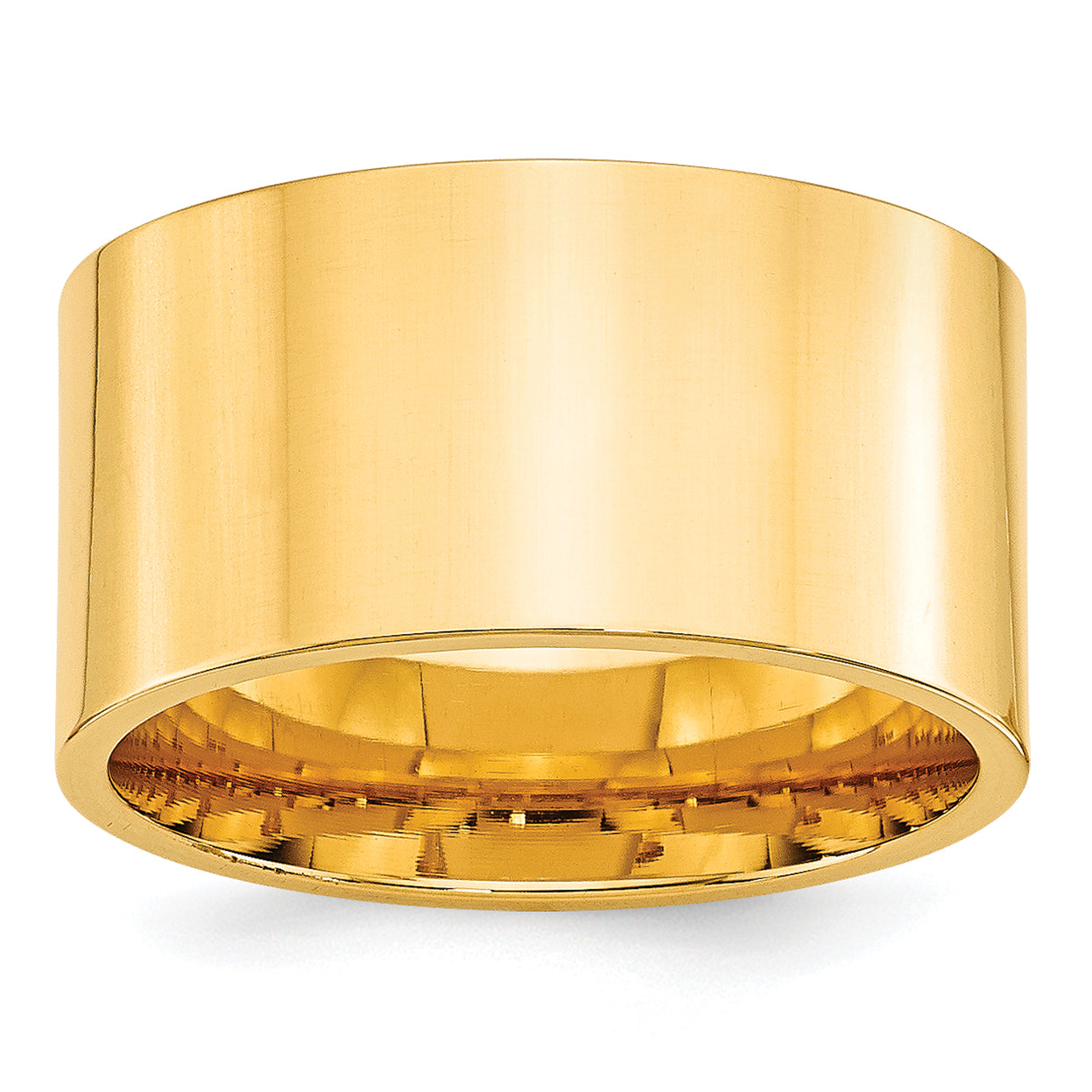 12.0mm 10K Yellow Gold Standard Flat Comfort Fit Wedding Band - Sophia Jewelers