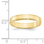4.0mm 10K Yellow Gold Flat with Step Edge Wedding Band - Sophia Jewelers